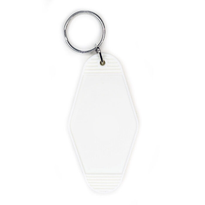Vivid Transfers - UV DTF Blank - Motel Keychain - White
